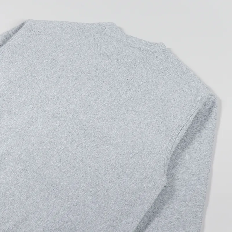 Stussy Stock Logo Crew Sweat Grey Heather-3