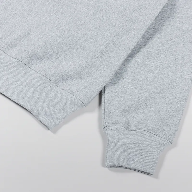 Stussy Stock Logo Crew Sweat Grey Heather-6