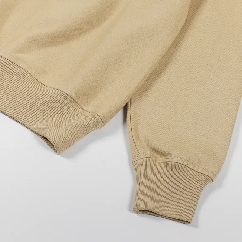 Stussy Stock Logo Crew Sweat Tan-4