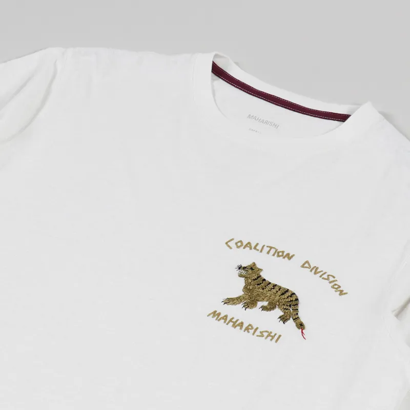 Maharishi Story Cloth Organic T Shirt White-2