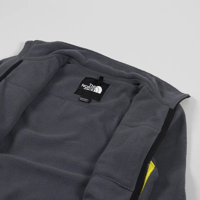 The North Face Steep Tech Full Zip Fleece Grey Black Yellow-4