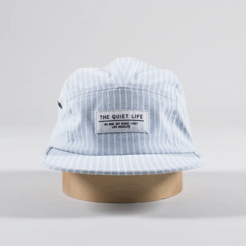 The Quiet Life Stripe 5 Panel Camper Hat Blue-2