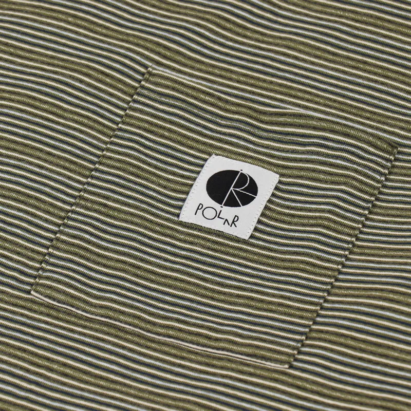 Polar Skate Co. Stripe Pocket T Shirt Army Green-2