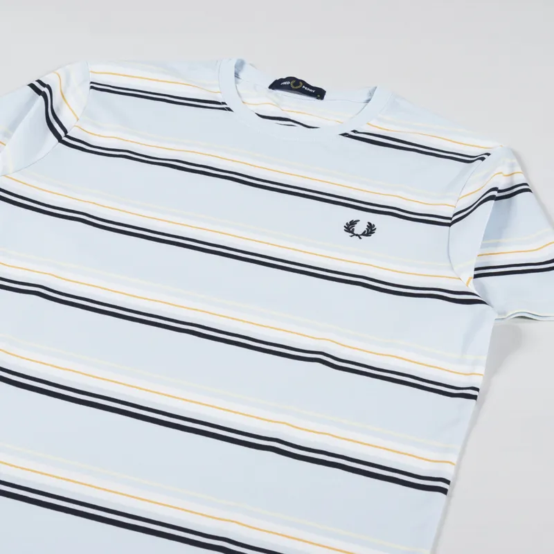 Fred Perry Stripe T Shirt Light Ice-1