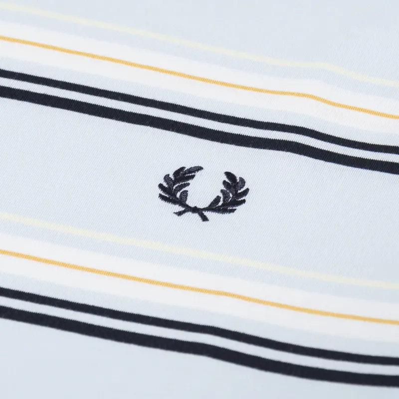 Fred Perry Stripe T Shirt Light Ice-2