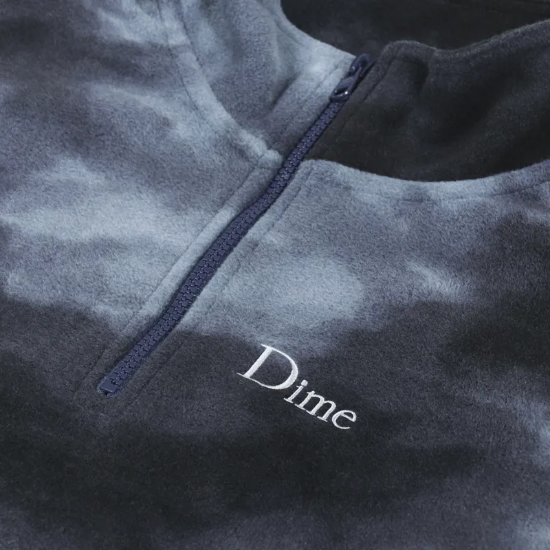 Dime MTL Mens Storm Polar Fleece Half Zip Fleece Navy Blue