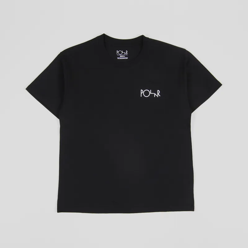 Polar Skate Company Co. Mens Graphic Stroke Logo T Shirt Black