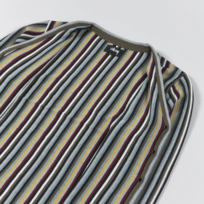 Stussy Stripe Pattern Cardigan Multi-4
