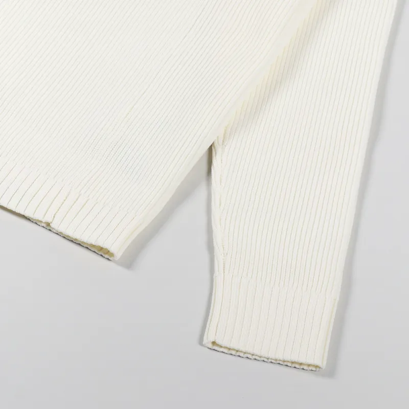 Fred Perry Womens Stripe V-Neck Jumper Ecru-8