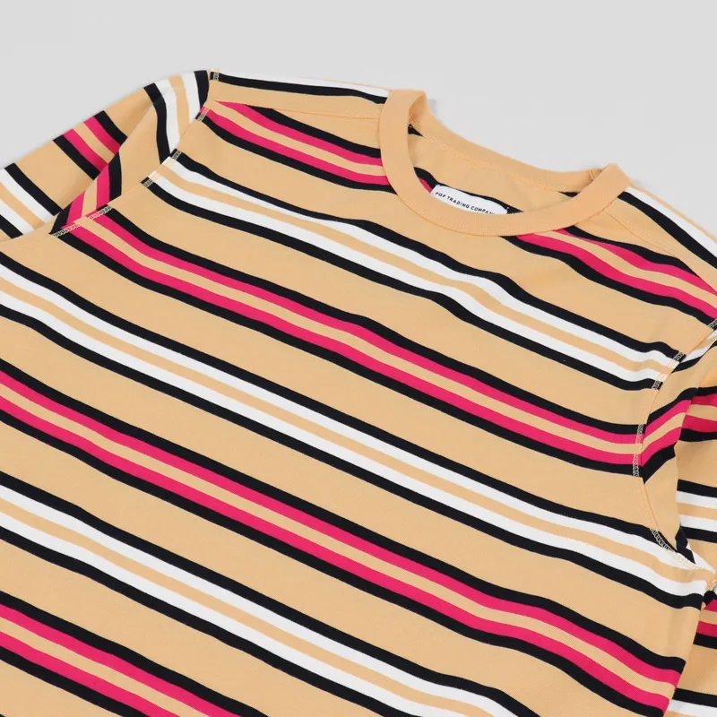 Pop Trading Company Striped Long Sleeve T Shirt Multi Colour-2