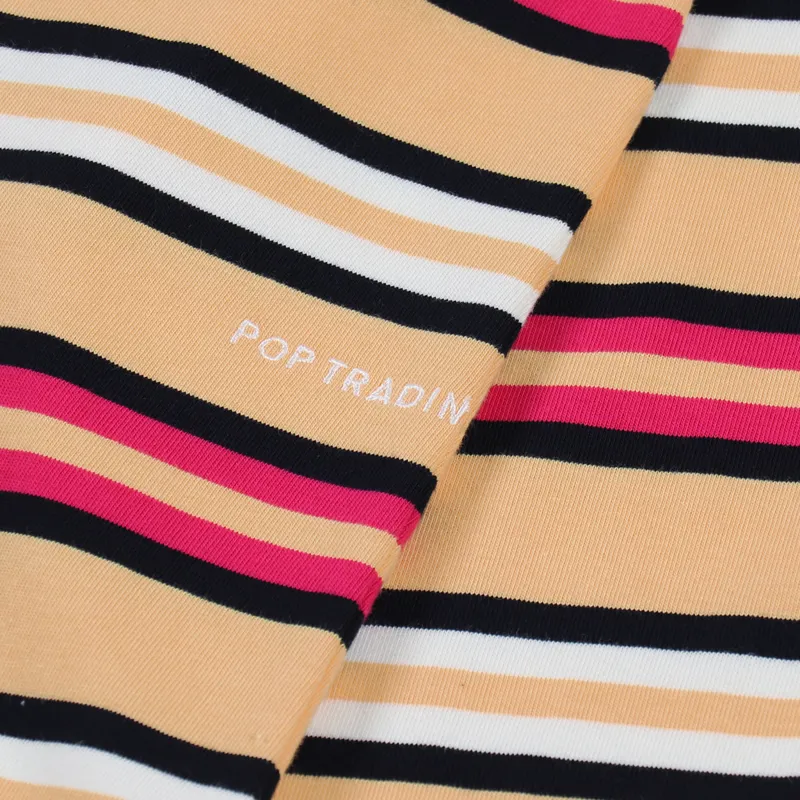 Pop Trading Company Striped Long Sleeve T Shirt Multi Colour-5