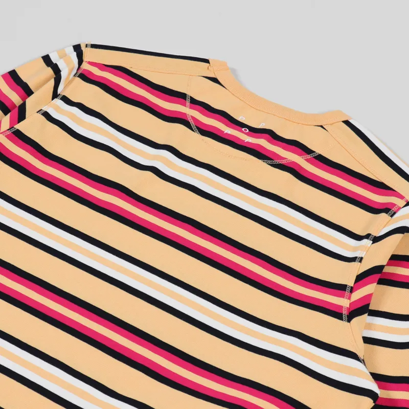 Pop Trading Company Striped Long Sleeve T Shirt Multi Colour-3