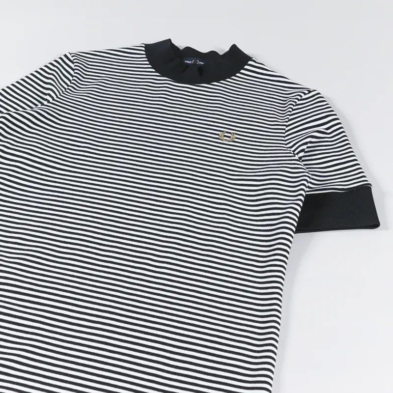 Fred Perry Womens Striped Pique Dress Snow White-5