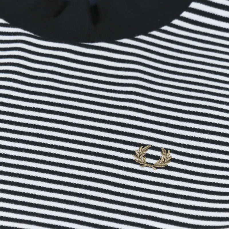 Fred Perry Womens Striped Pique Dress Snow White-7