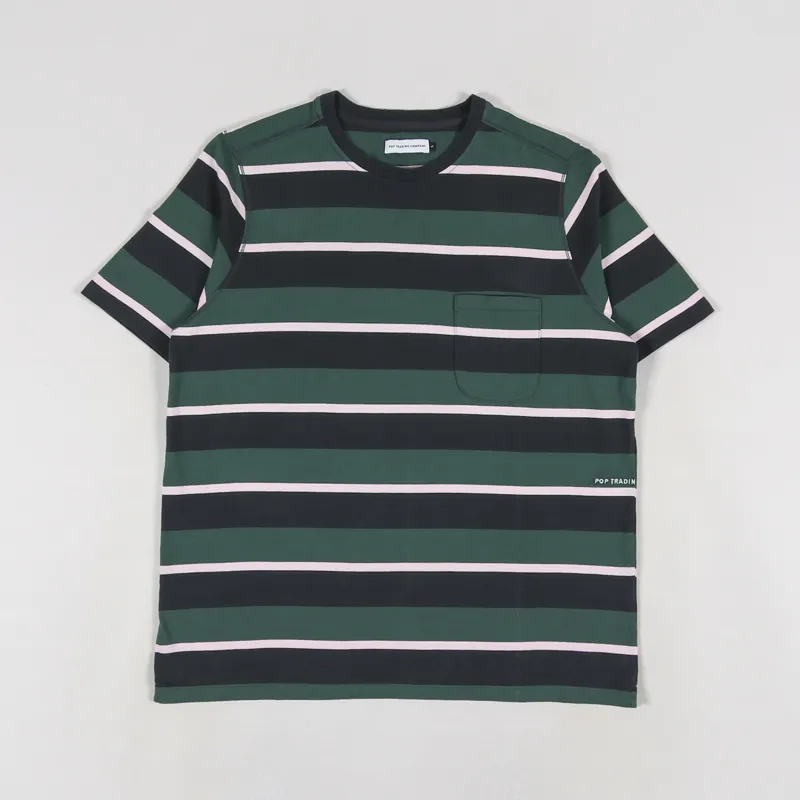 Pop Trading Company Striped Pocket T Shirt Multi