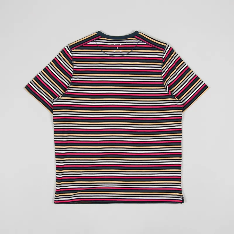 Pop Trading Company Striped Pocket T Shirt Multi Colour-1