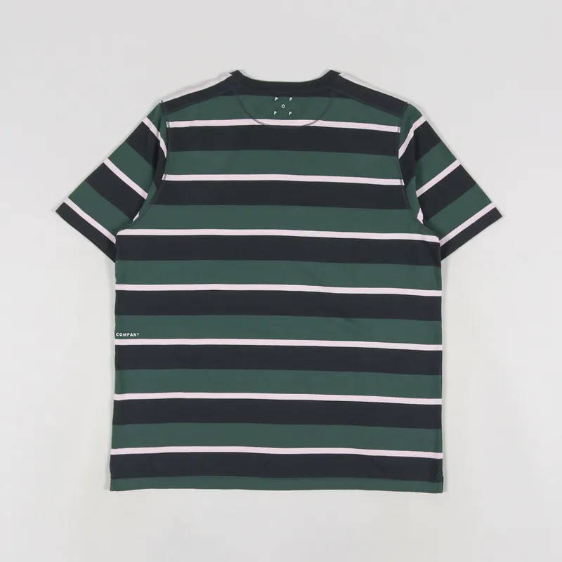 Pop Trading Company Striped Pocket T Shirt Multi-1