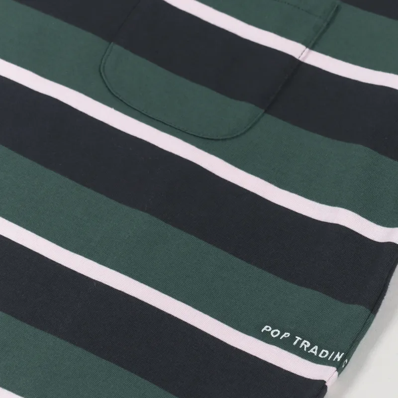 Pop Trading Company Striped Pocket T Shirt Multi-4