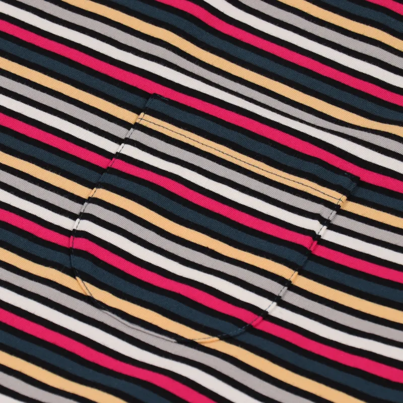Pop Trading Company Striped Pocket T Shirt Multi Colour-4