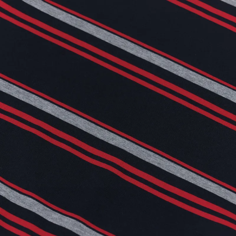 Fred Perry Striped T Shirt Navy-3