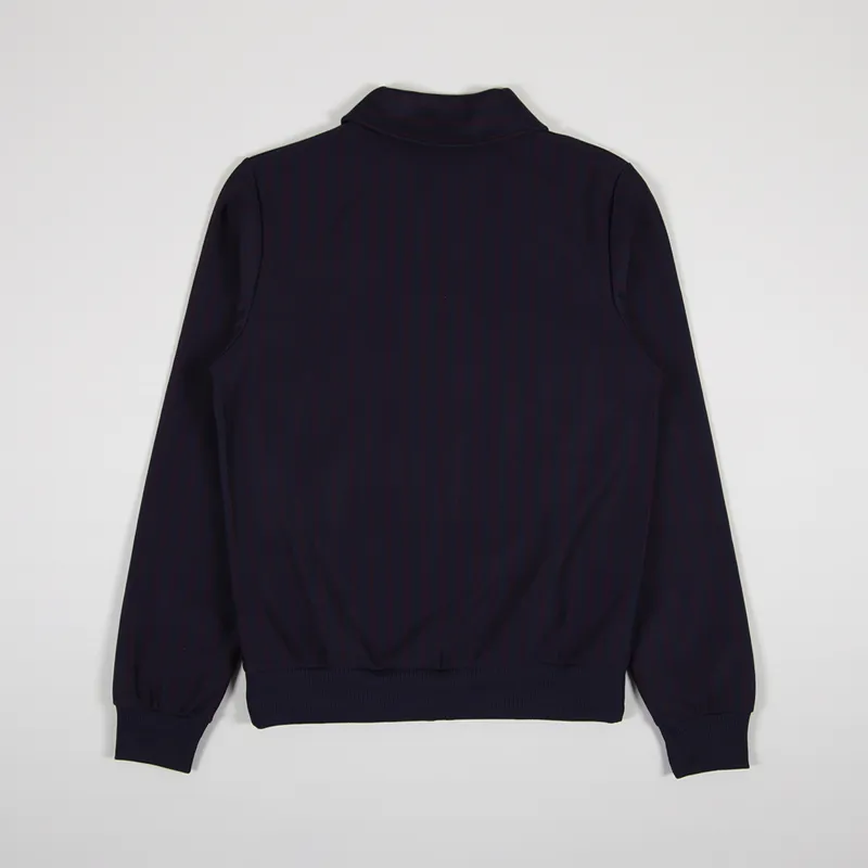Fred Perry Mens Striped Logo Tracksuit Jacket Carbon Blue