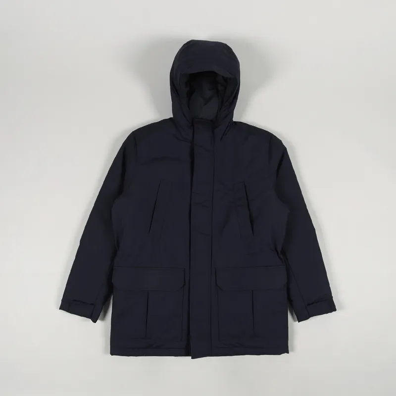Norse Projects Mens Stavanger Econyl Jacket Dark Navy Blue Parka