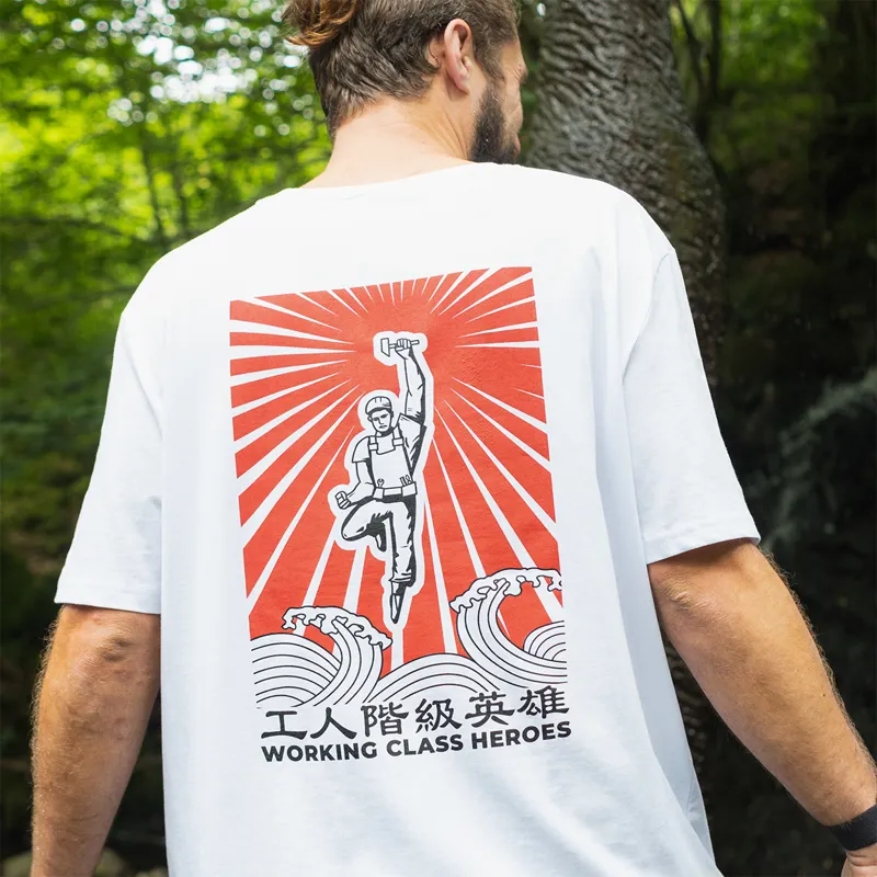 Working Class Heroes X The Steam Room Regular Fit T Shirt White Red-2