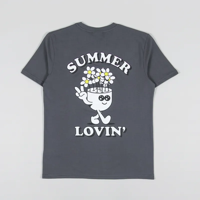 Working Class Heroes Summer Lovin T Shirt Anthracite