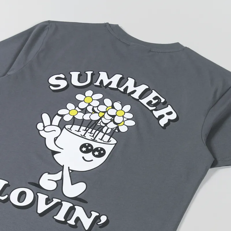 Working Class Heroes Summer Lovin T Shirt Anthracite-2