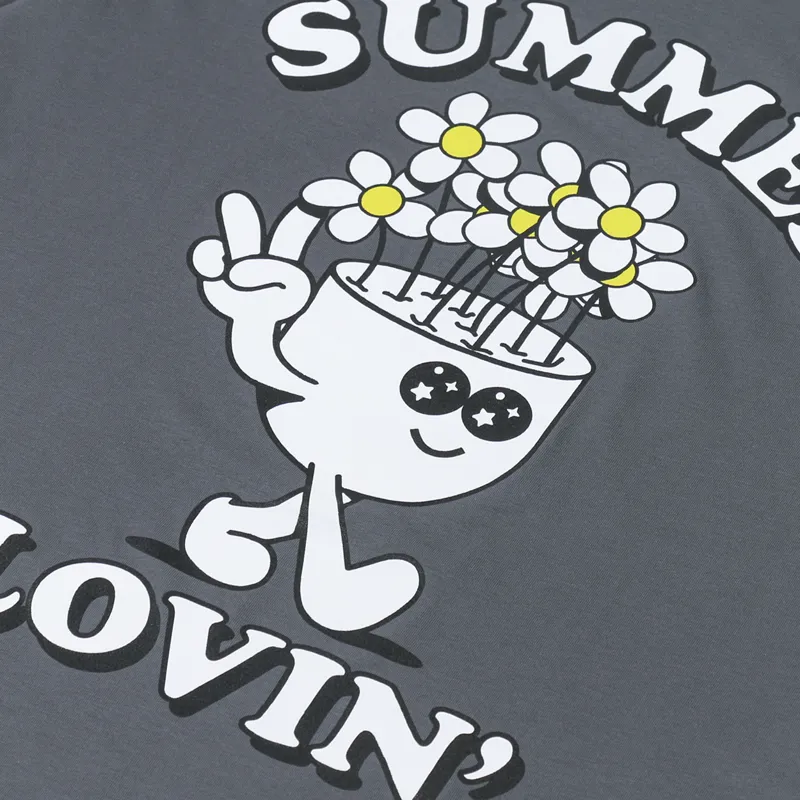 Working Class Heroes Summer Lovin T Shirt Anthracite-4