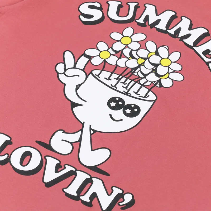 Working Class Heroes Summer Lovin T Shirt Carmine Red-4