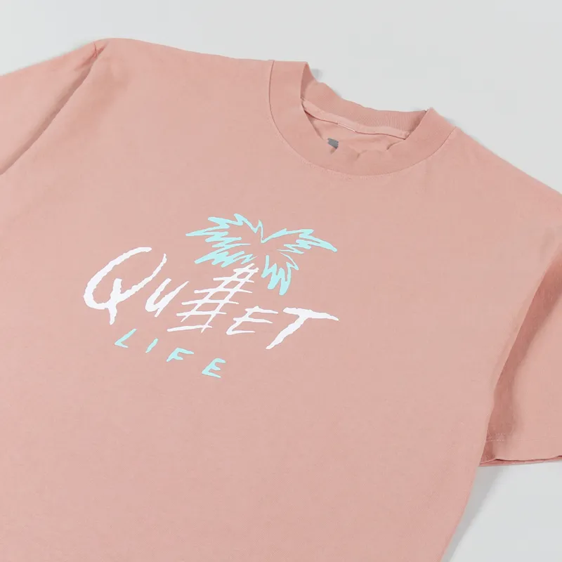 The Quiet Life Summer Palm T Shirt Coral-2