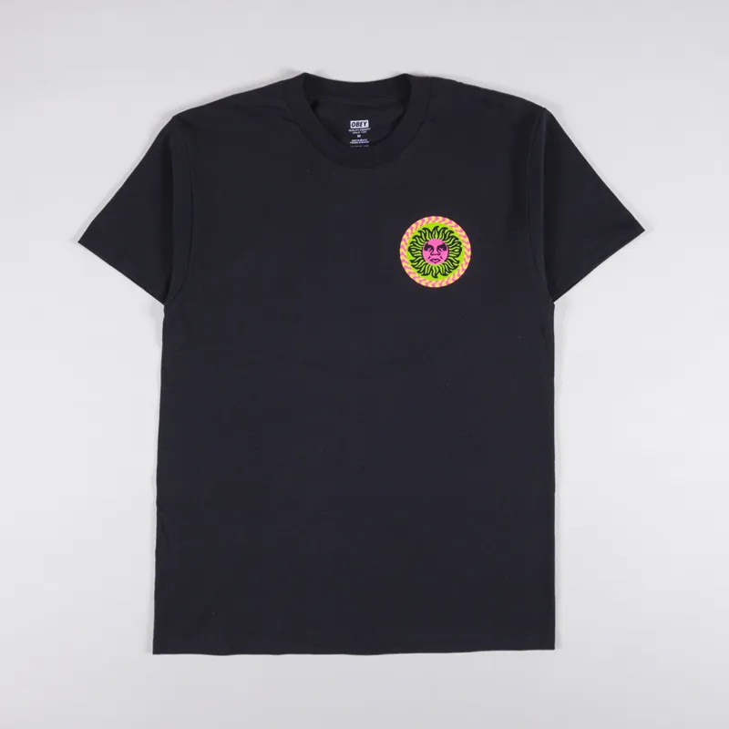 Obey Sun T Shirt Black-1