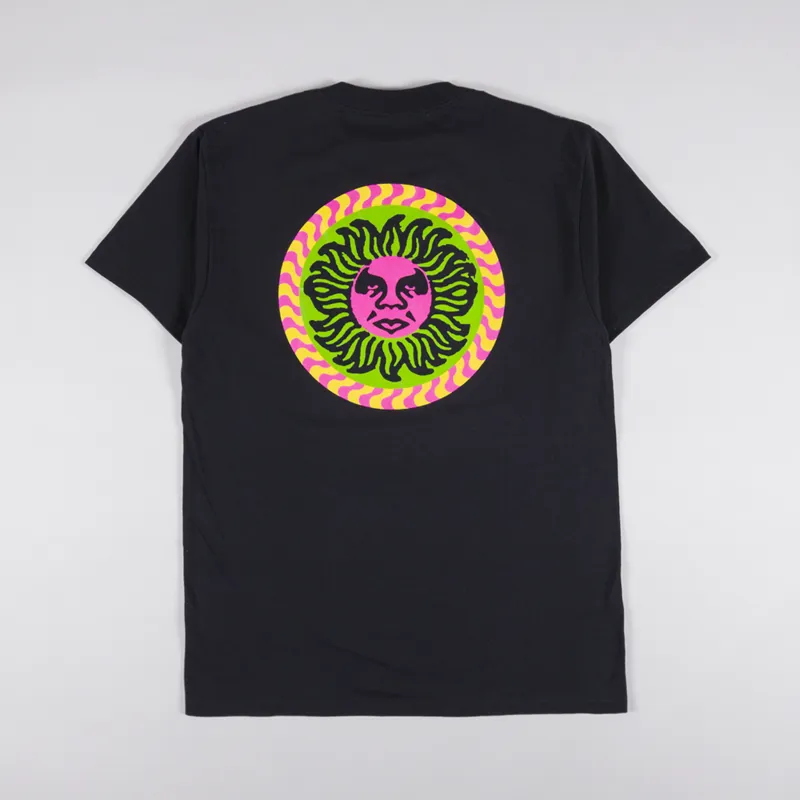 Obey Sun T Shirt Black