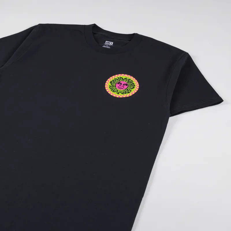 Obey Sun T Shirt Black-3