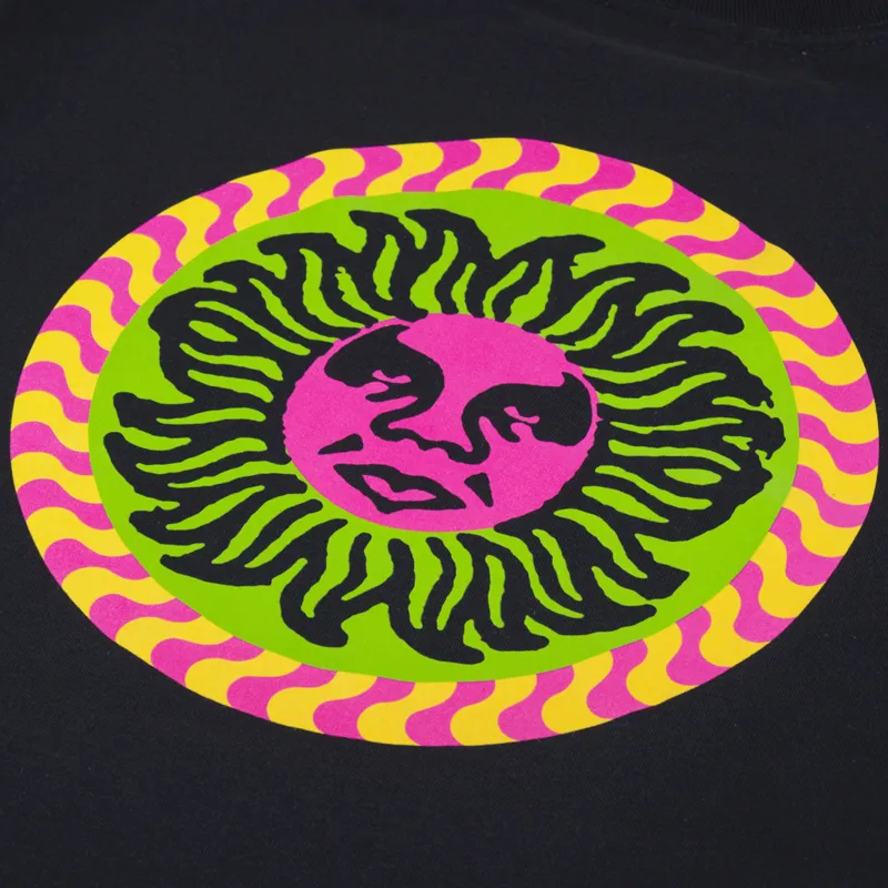 Obey Sun T Shirt Black-4