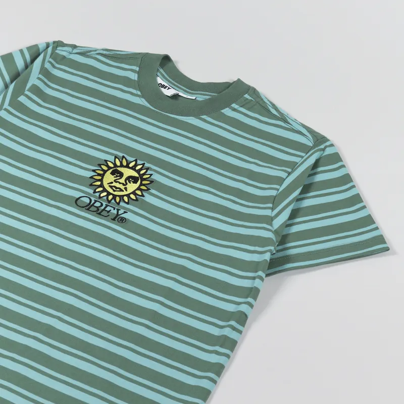 Obey Sunrise Stripe T Shirt Wavelite Multi-2