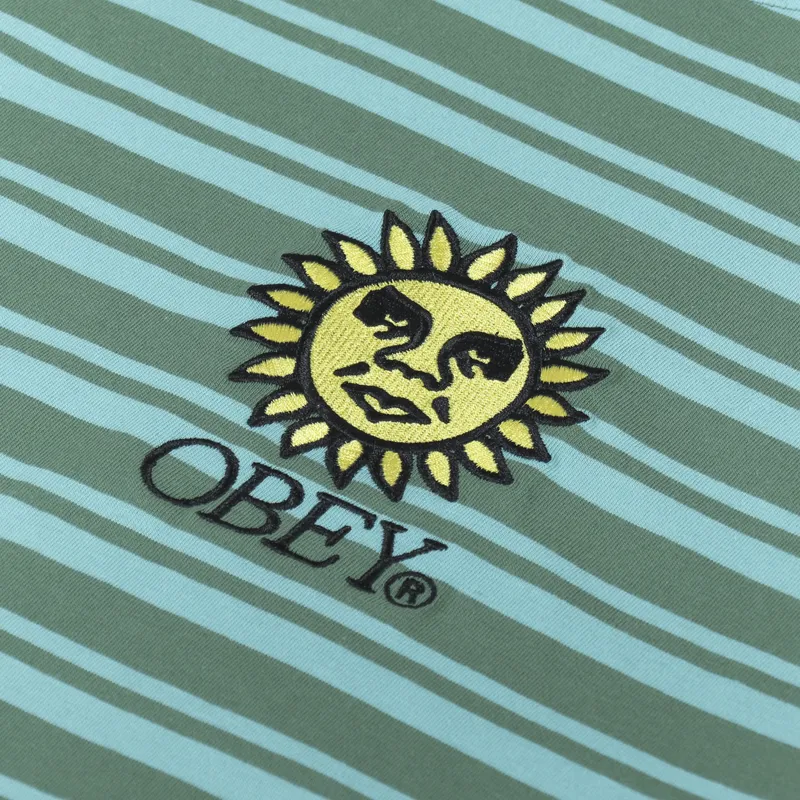 Obey Sunrise Stripe T Shirt Wavelite Multi-1