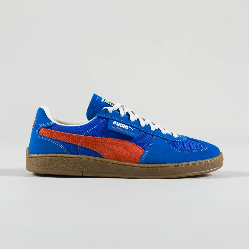 Puma Mens Trainers Super Team Handy Shoes Blue Orange