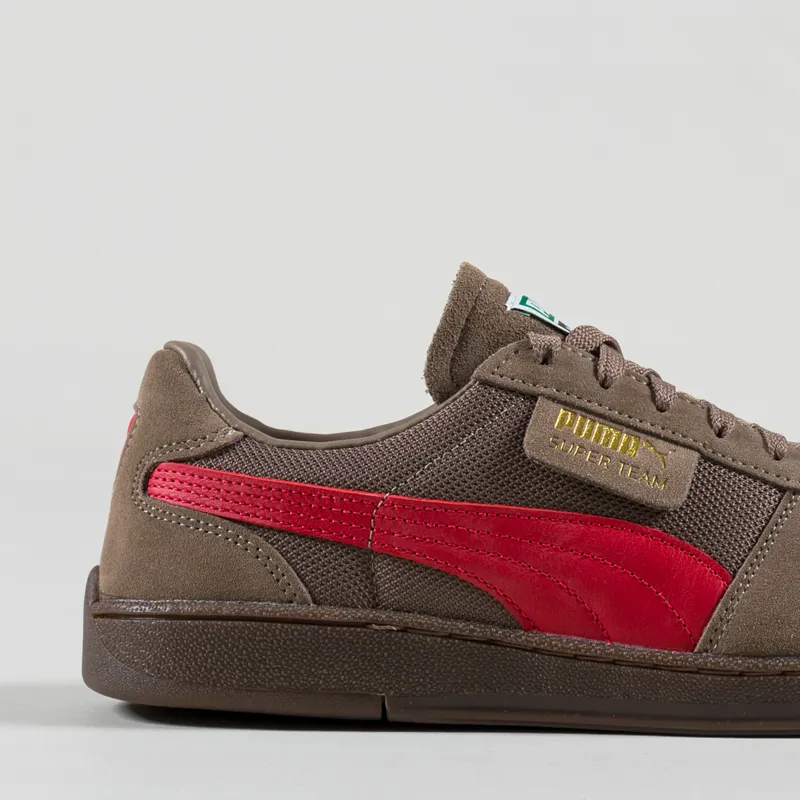 Puma Super Team OG Shoes Totally Taupe For All Time Red-5