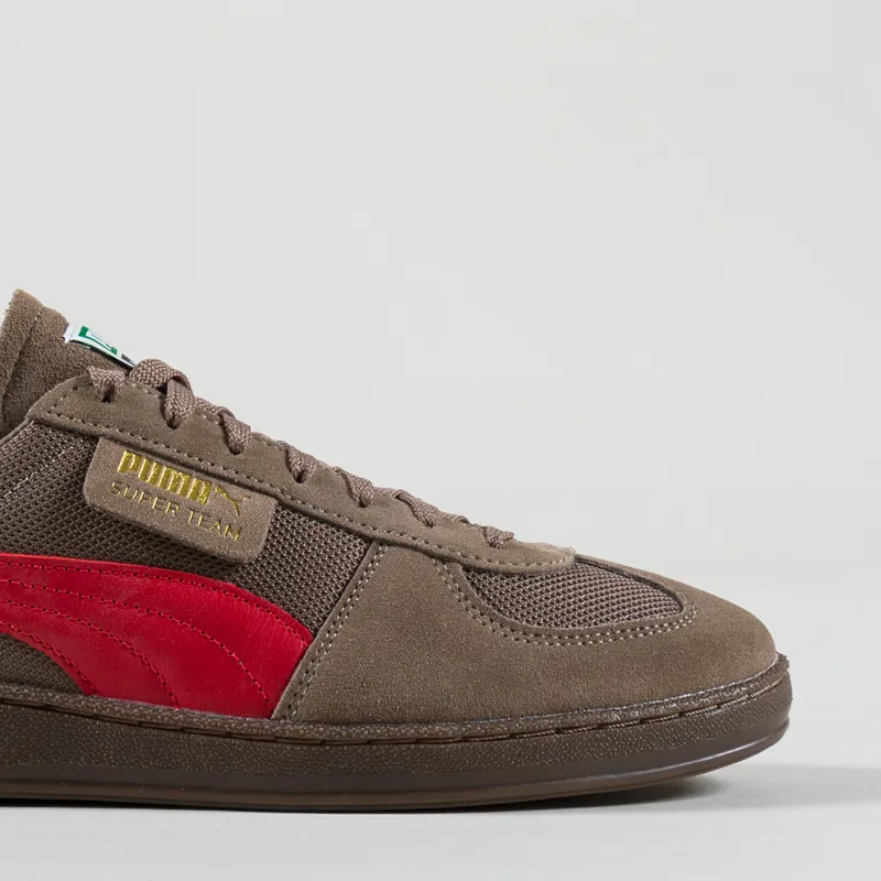 Puma Super Team OG Shoes Totally Taupe For All Time Red-6