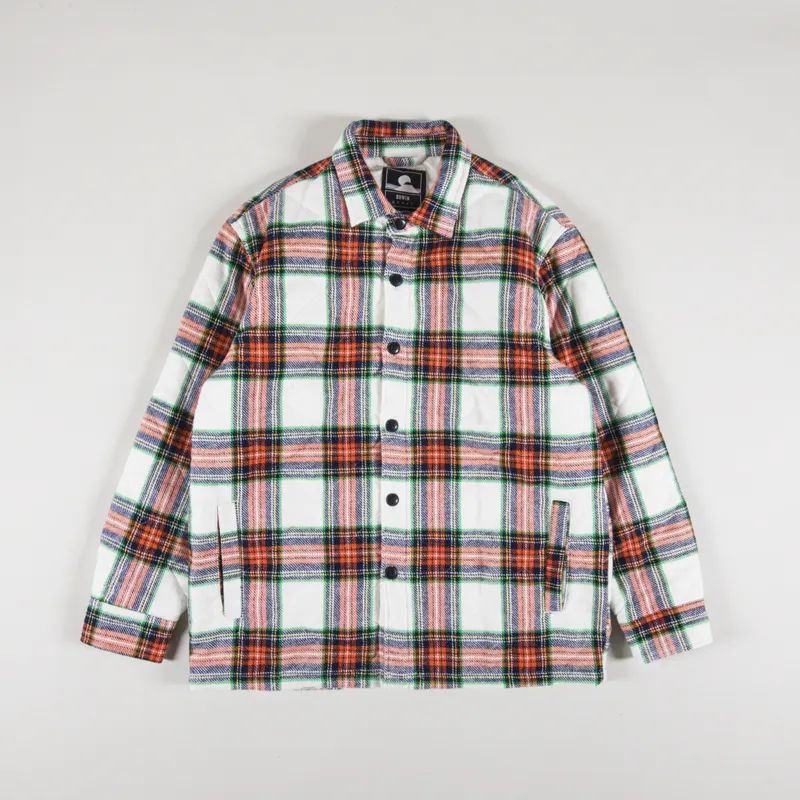 Edwin Sven II Shirt Lined White Red