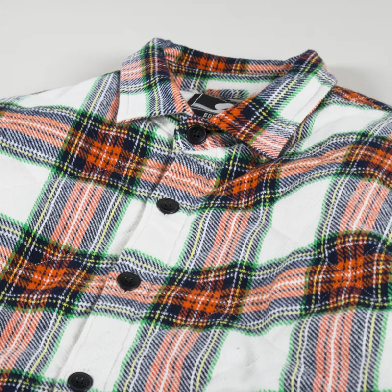 Edwin Sven II Shirt Lined White Red-3