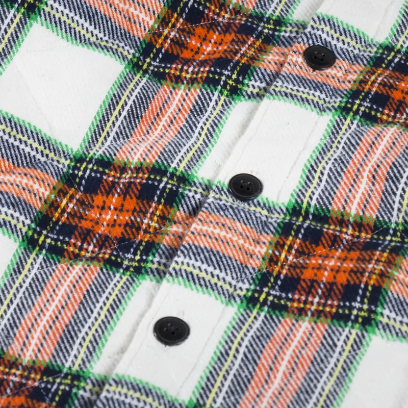 Edwin Sven II Shirt Lined White Red-5