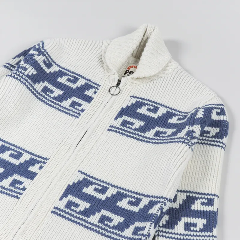 Deus Ex Machina Mens Knitted Swell Map Cardigan Natural Combo