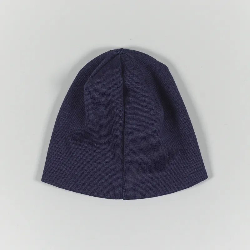Ostrya Equipment Torque Swirl Logo Merino Wool Beanie Navy Blue