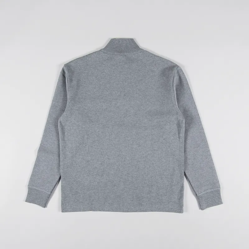 Armor Lux Zip Neck Sweat Misty Grey-1