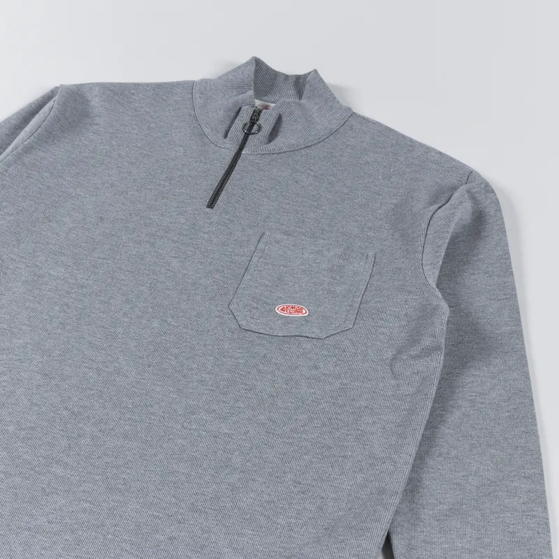 Armor Lux Zip Neck Sweat Misty Grey-2