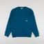 Armor Lux Logo Pocket Crew Sweat Glacial Blue