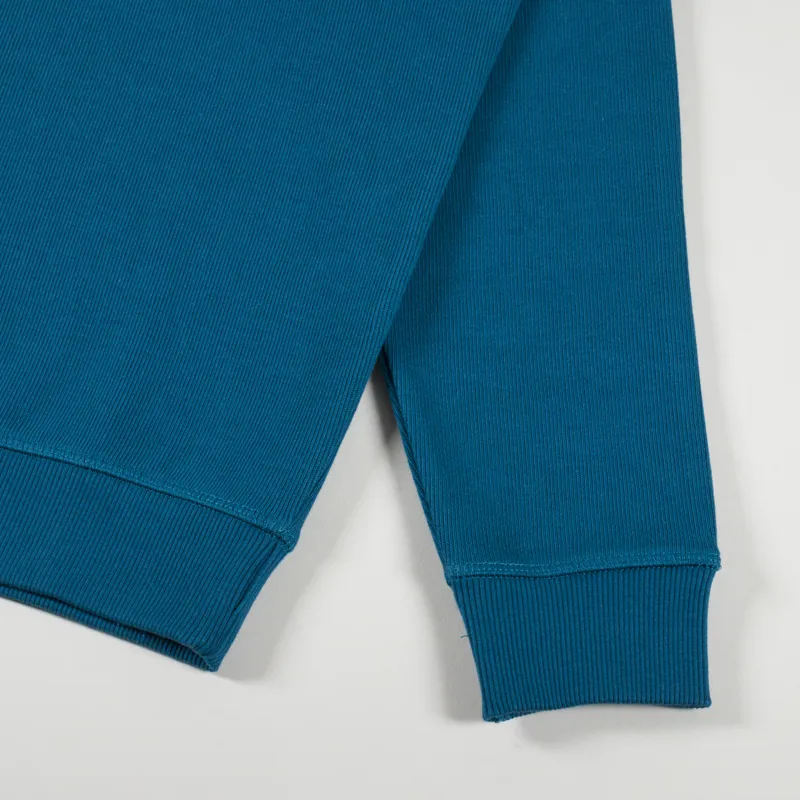 Armor Lux Logo Pocket Crew Sweat Glacial Blue-4